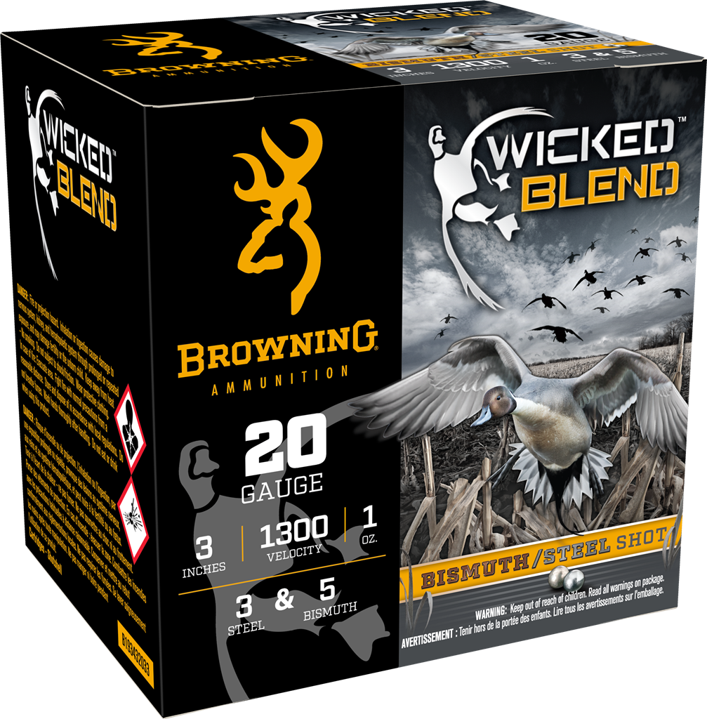 Browning Ammo B193432033 Wicked Blend 20Gauge 3" 1oz 3/5BI Shot 25 Per Box/10 Case 1300 FPS