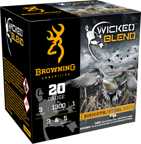 Browning Ammo B193432033 Wicked Blend 20Gauge 3" 1oz 3/5BI Shot 25 Per Box/10 Case 1300 FPS