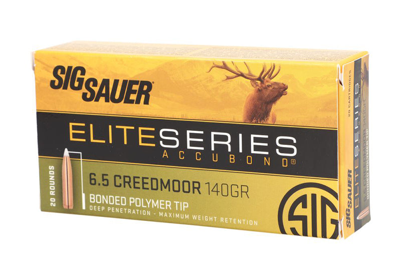 Sig Sauer 6.5mm Creedmoor Elite Hunting Nosler AccuBond 140 Grain 20/Box