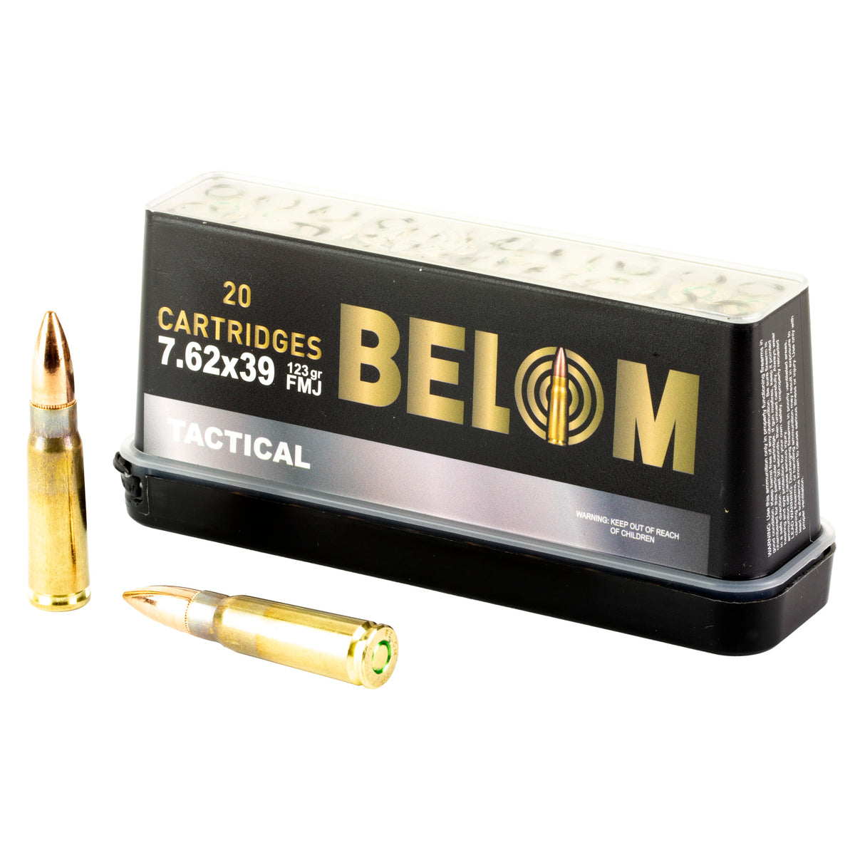 belom 7.62x39 123gr brass 20 Per Box – 480/Case