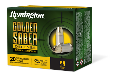Remington .380 ACP/Auto Golden Saber Defense Compact Brass Jacket Hollow Point 102 Grain 20/Box
