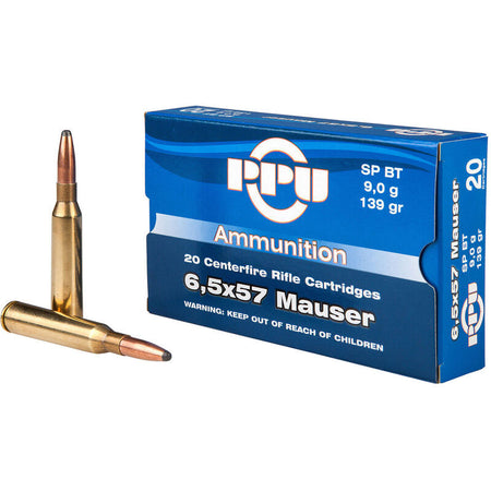 Prvi Partizan 6.5x57mm Mauser  Boat Tail Soft Point 139 Grain 20/Box
