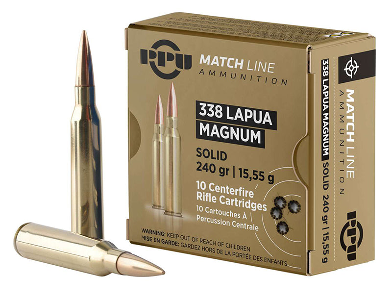 Prvi Partizan .338 Lapua Magnum Match Copper Solid 240 Grain 10/Box