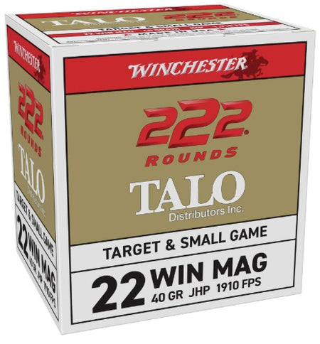 Winchester .22 Magnum / WMR TALO Power-Point Jacketed Hollow Point 40 Grain 222/Box
