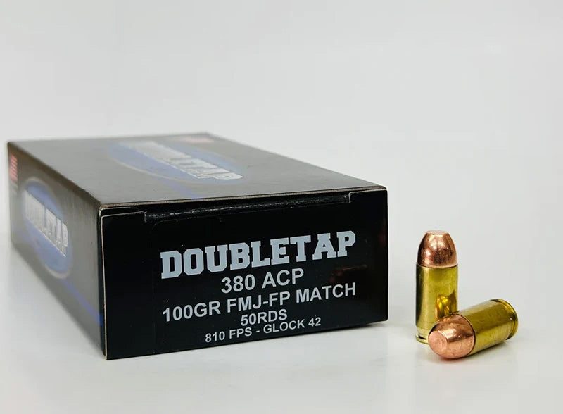 DoubleTap .380 ACP/Auto Match Full Metal Jacket Flat Point 100 Grain 50/Box