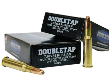 DoubleTap 7.62x54mmR DT Long Gun Jacketed Soft Point 180 Grain 20/Box