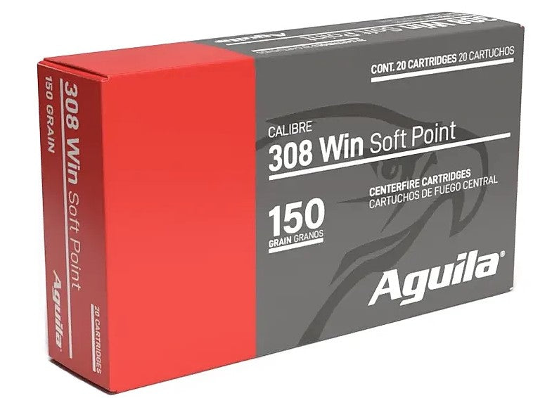 Aguila .308 Win / 7.62x51mm InterLock Boat Tail Soft Point 150 Grain 20/Box