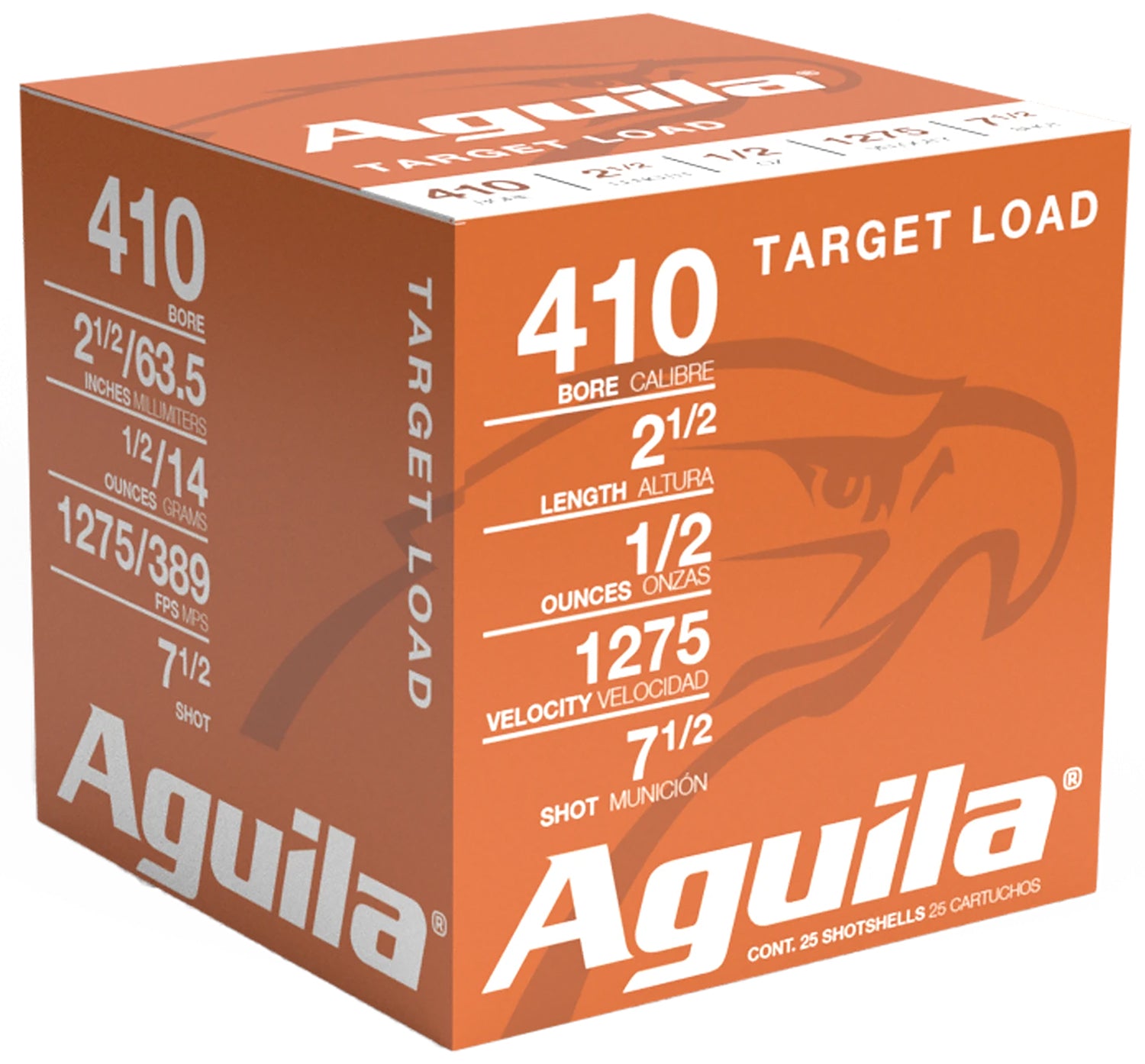 Aguila .410 Bore Sub-Gauge High Velocity #7.5 1/2 oz 2.5 in 500/Box