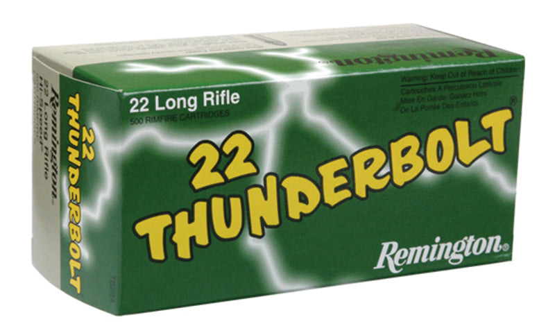 Remington .22 Long Rifle 22 Thunderbolt Lead Round Nose 40 Grain 500/Box