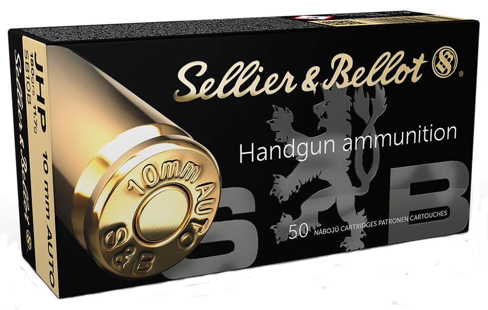 Sellier and Bellot 10mm Auto Handgun Jacketed Hollow Point 180 Grain 50/Box
