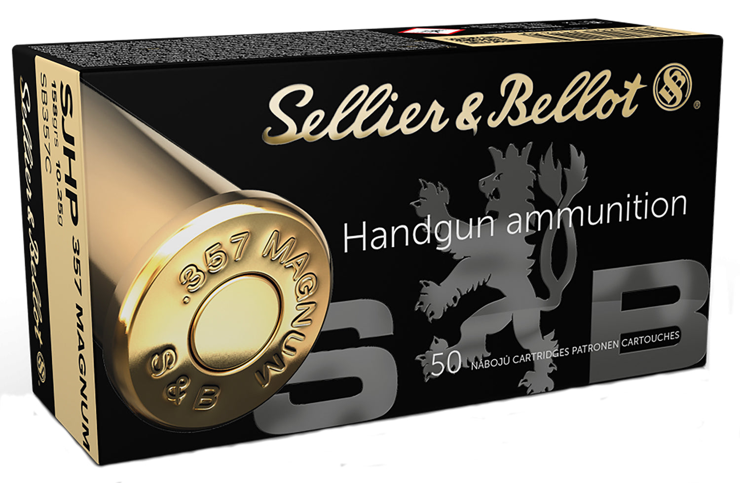 Sellier and Bellot .357 Magnum Handgun Semi Jacketed Hollow Point 158 Grain 50/Box