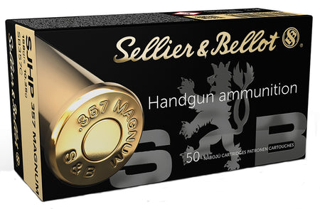 Sellier and Bellot .357 Magnum Handgun Semi Jacketed Hollow Point 158 Grain 50/Box