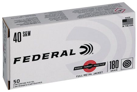 Federal .40 S&W Range & Target Full Metal Jacket 180 Grain 50/Box
