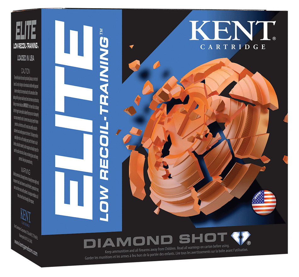 Kent Cartridge 12 Gauge Elite Low Recoil-Training Diamond Shot #8 3/4 oz 2.5 in 25/Box