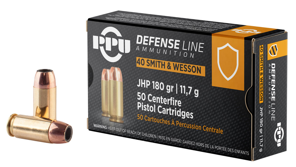 Prvi Partizan .40 S&W Defense Jacketed Hollow Point 180 Grain 50/Box