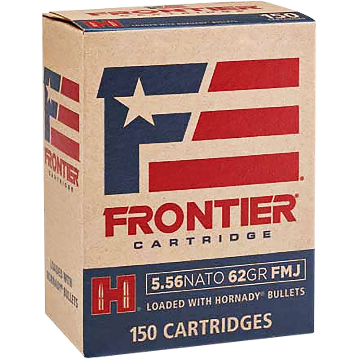 Frontier Cartridge 5.56x45mm NATO Lake City Military Grade Full Metal Jacket 62 Grain 150/Box
