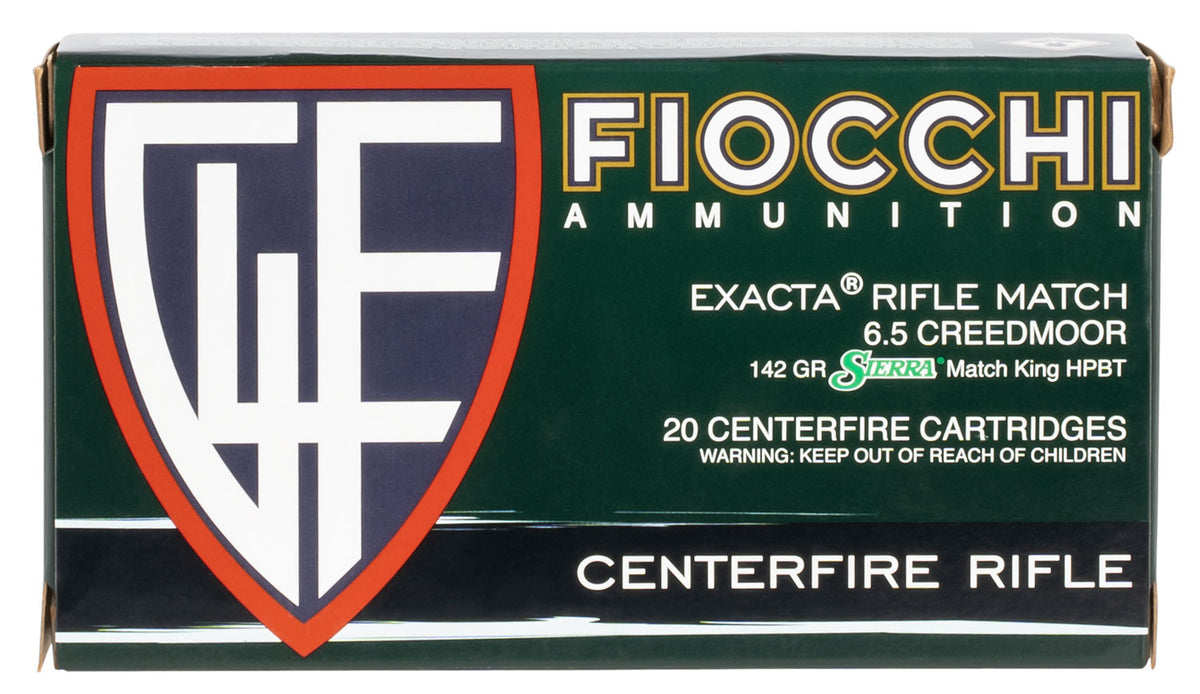 Fiocchi 6.5mm Creedmoor Exacta Rifle Match Sierra Match King Hollow Point Boat Tail 142 Grain 20/Box [Item 3234]