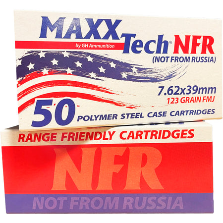 MaxxTech 7.62x39mm NFR Full Metal Jacket 123 Grain 50/Box