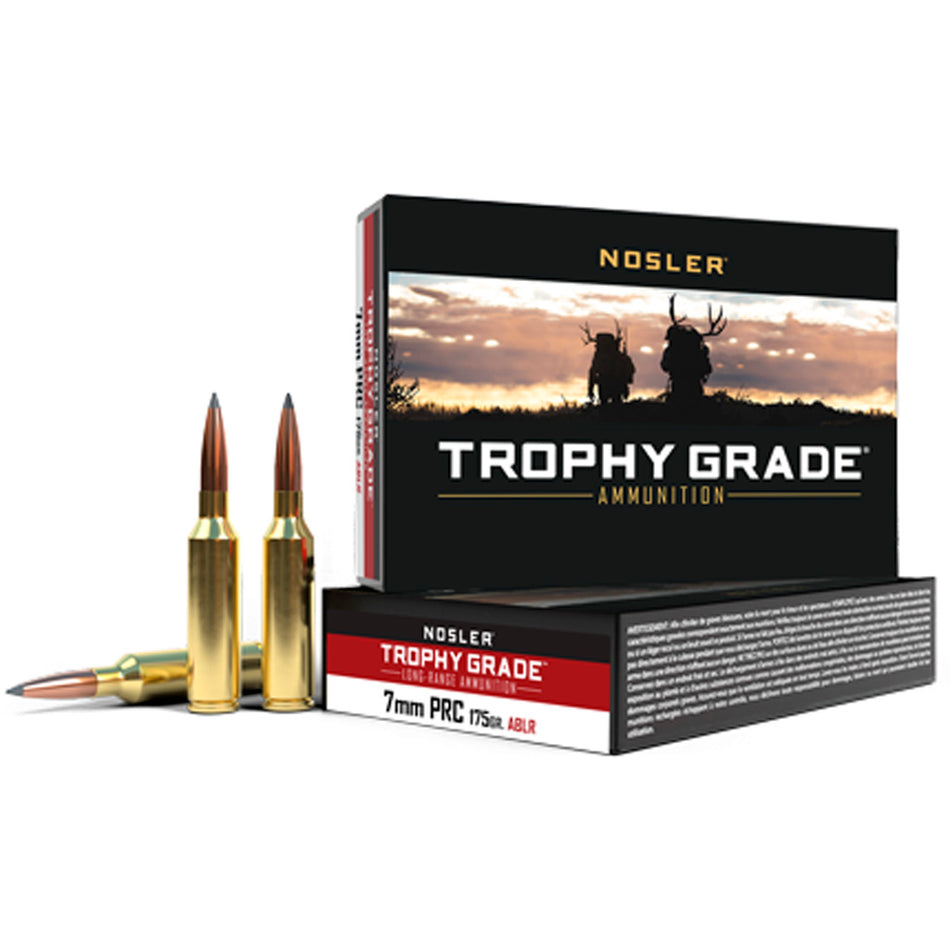Nosler 7mm PRC Trophy Grade AccuBond Long Range Spitzer 175 Grain 20/Box