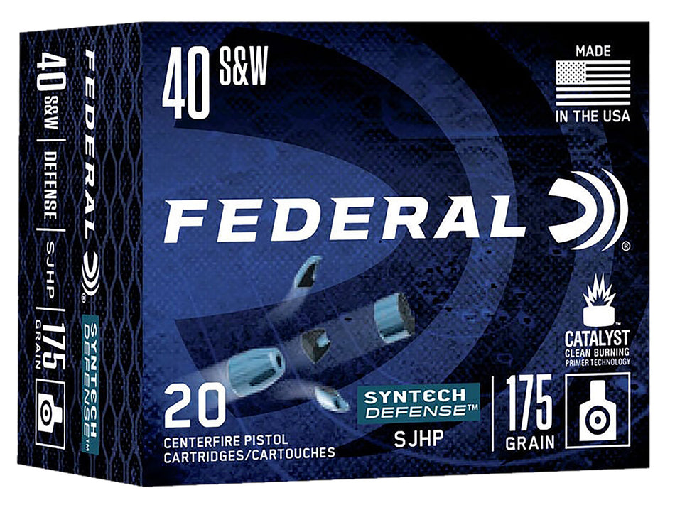 Federal .40 S&W Syntech Defense Segmented Jacketed Hollow Point 175 Grain 20/Box