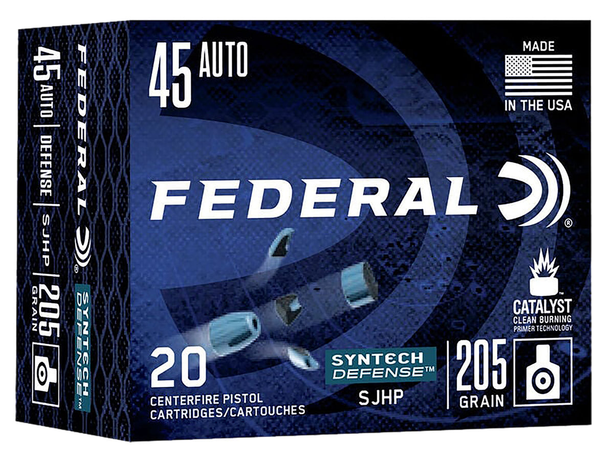 Federal .45 ACP/Auto Syntech Defense Segmented Jacketed Hollow Point 205 Grain 20/Box