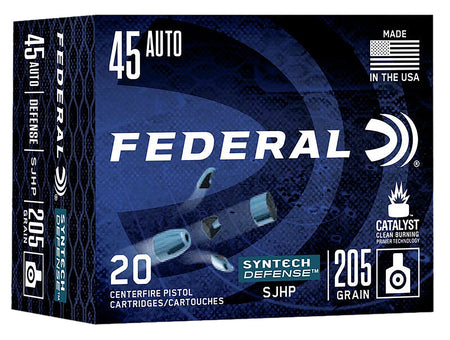 Federal .45 ACP/Auto Syntech Defense Segmented Jacketed Hollow Point 205 Grain 20/Box