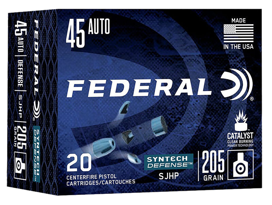 Federal .45 ACP/Auto Syntech Defense Segmented Jacketed Hollow Point 205 Grain 20/Box