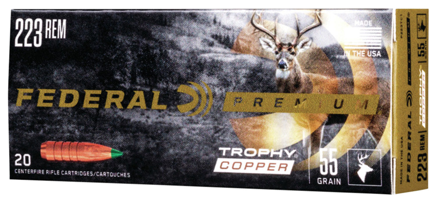 Federal .223 Remington Premium Trophy Copper 55 Grain 20/Box