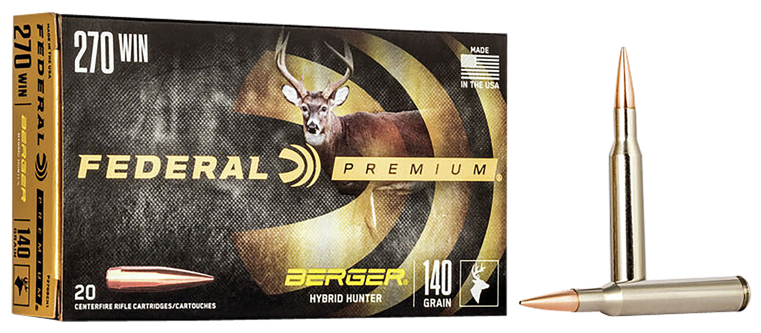 Federal .270 Winchester Premium Berger Hybrid Hunter 140 Grain 20/Box