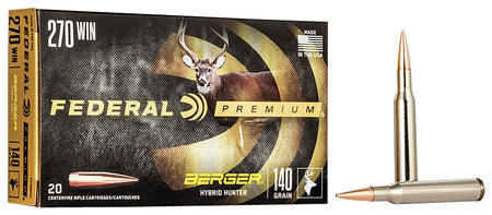 Federal .270 Winchester Premium Berger Hybrid Hunter 140 Grain 20/Box