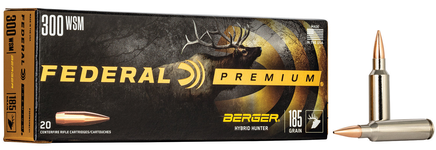 Federal .300 WSM Premium Berger Hybrid Hunter 185 Grain 20/Box