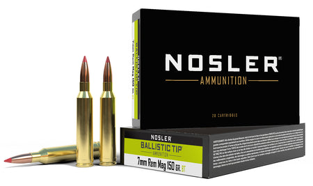 Nosler 7mm Remington Mag  Spitzer Ballistic Tip 150 Grain 20/Box