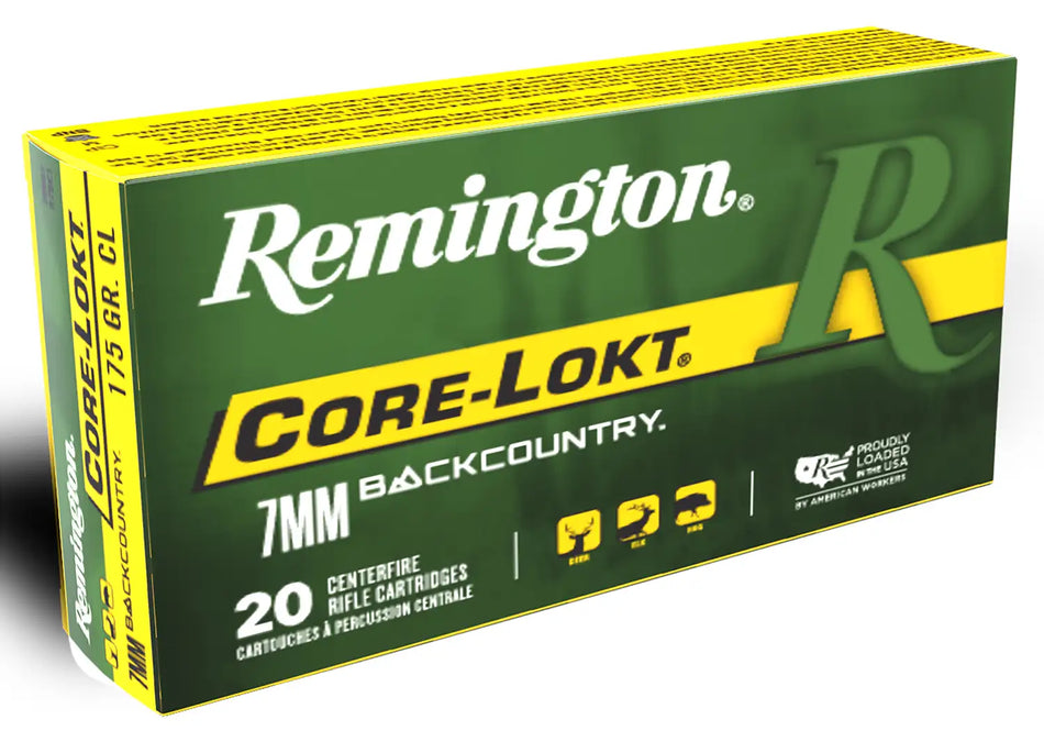 REMINGTON R7BC1 7MM BACKCOUNTRY 175GR CORE-LOKT 20RD/BX 10BX/CS