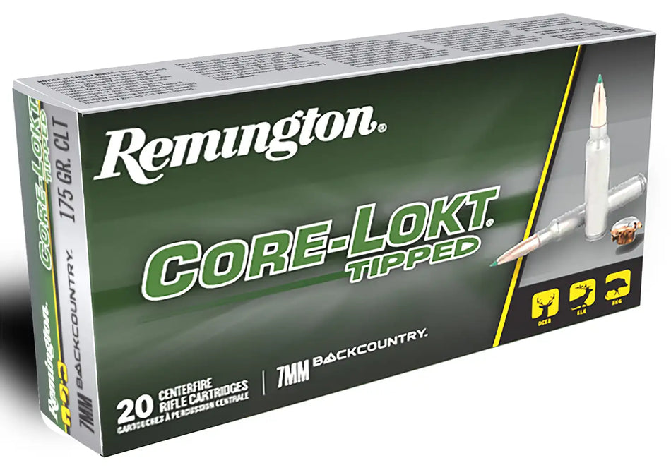 REMINGTON RT7BC 7MM BACKCOUNTRY 175GR CORE-LOKT TIPPED 20RD/BX 10BX/CS