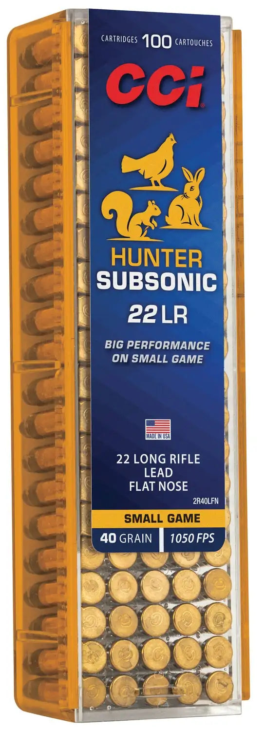 CCI 22LR 40GR SGB 1050 FPS SUB 100CT 100RD/BX 50BX/CS