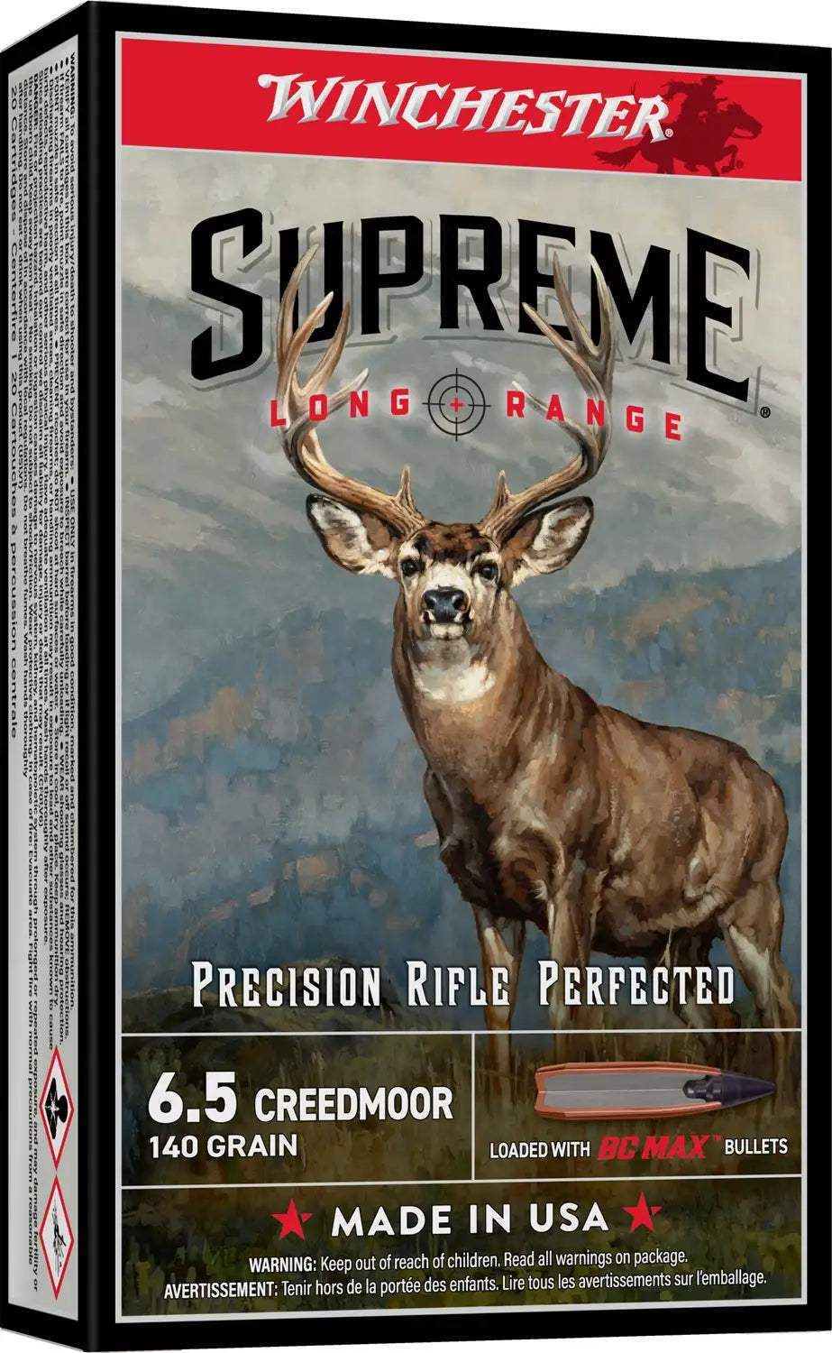 WINCHESTER 6.5 CREEDMOOR 140 GR BC MAX 20RD/BX 10BX/CS