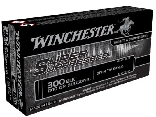 WINCHESTER 300 BLK SUPER SUPPRESSED FMJOT 200 GR SUBSONIC 125RD/BX 6BX/CS