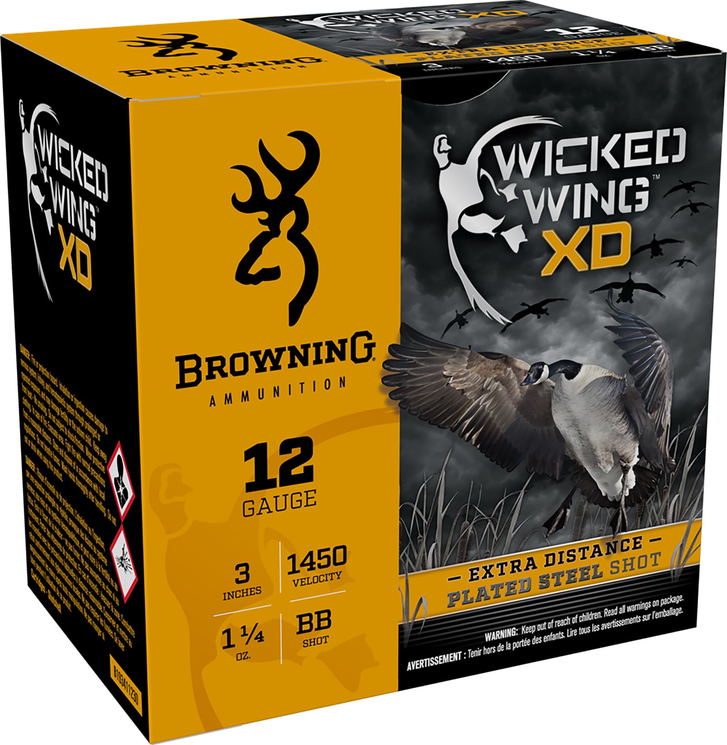 Browning 12 Gauge Wicked Wing XD Extra Distance BB 1-1/4 oz 3 in 25/Box