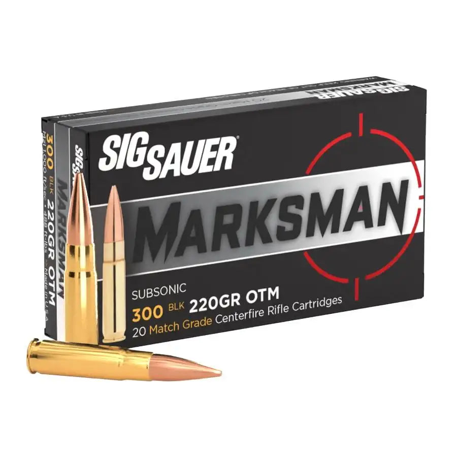 SIG SAUER ELITE MATCH 300BLK 220GR OTM 20RD BX 500RD CASE