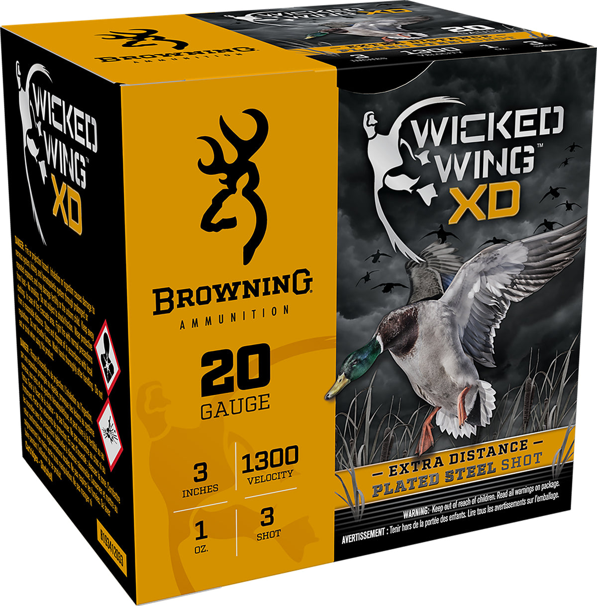Browning 20 Gauge Wicked Wing XD Extra Distance #3 1 oz 3 in 25/Box