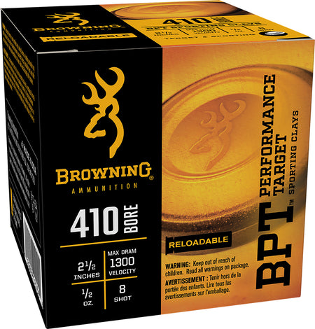 Browning .410 Bore BPT Performance Target Sporting Clay #8 1/2 oz 2.5 in 25/Box