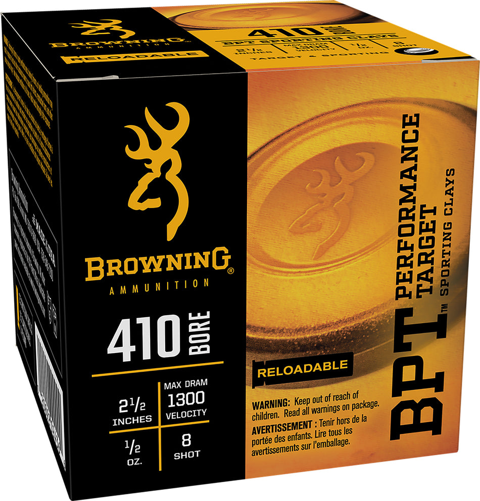 Browning .410 Bore BPT Performance Target Sporting Clay #8 1/2 oz 2.5 in 25/Box