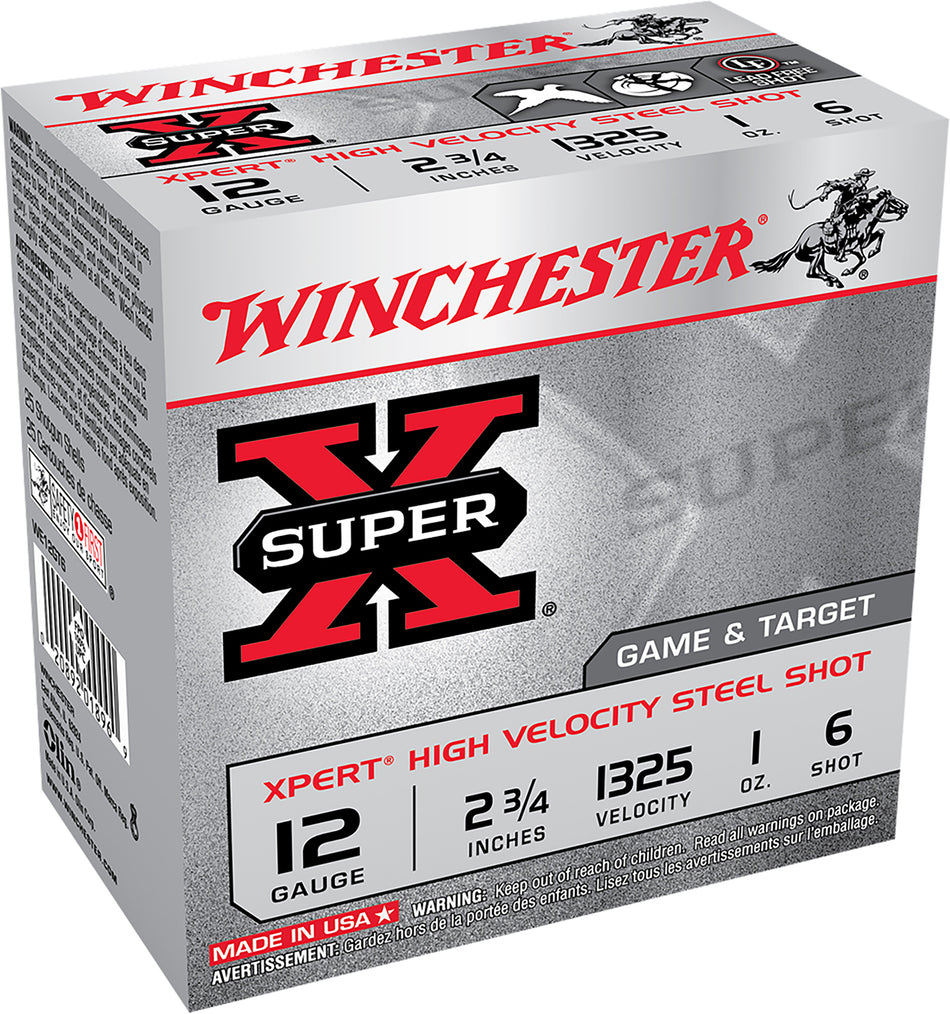 Winchester 12 Gauge Xpert Game & Target HIgh Velocity California Certified Nonlead Ammunition #6 1 oz 2.75 in 100/Box