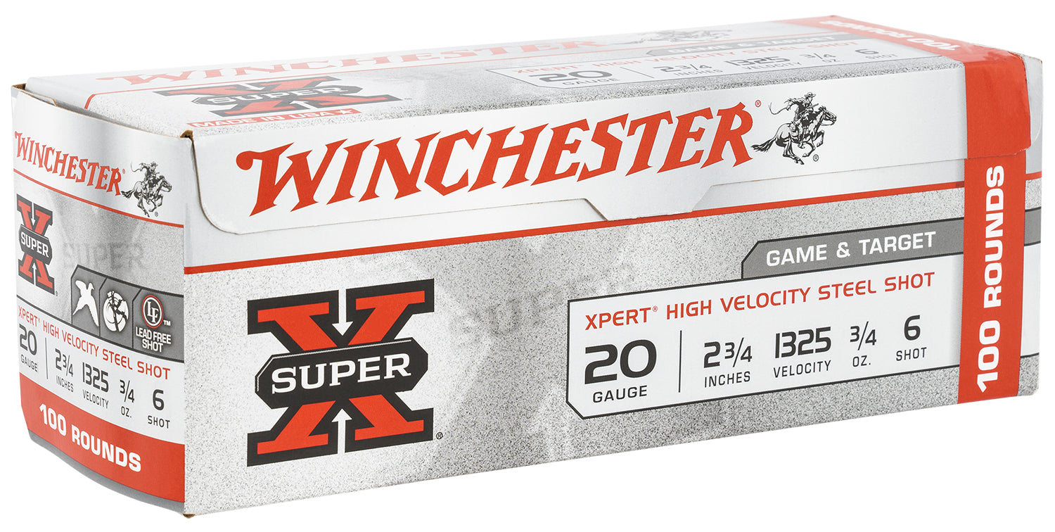 Winchester 20 Gauge Xpert Game & Target HIgh Velocity #6 3/4 oz 2.75 in 100/Box