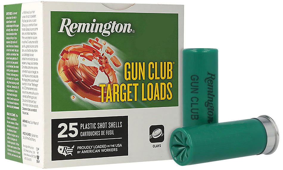Remington 12 Gauge Gun Club Target Loads #8 1-1/8 oz 2.75 in 25/Box [Item 4460]