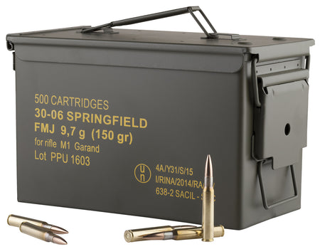 Prvi Partizan .30-06 Springfield (M1 Garand) Ammo Can Full Metal Jacket 150 Grain 25/Box