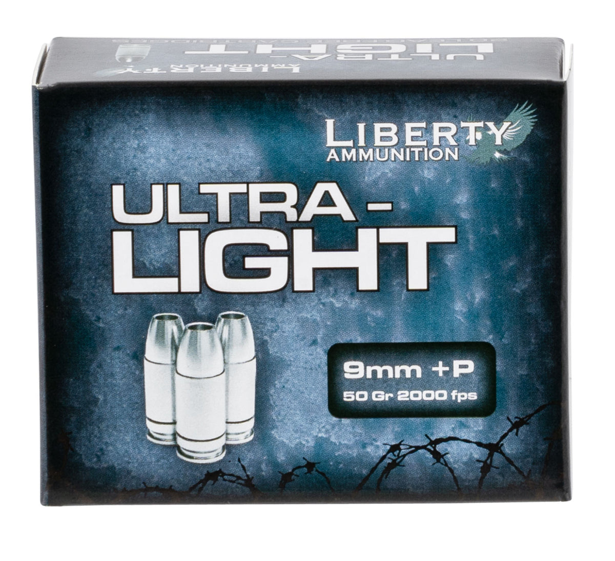 Liberty Ammunition 9mm Luger / Parabellum Ultra-Light Protection Lead Free Fragmenting Hollow Point 50 Grain 20/Box
