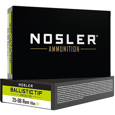 Nosler .25-06 Remington  Spitzer Ballistic Tip 115 Grain 20/Box