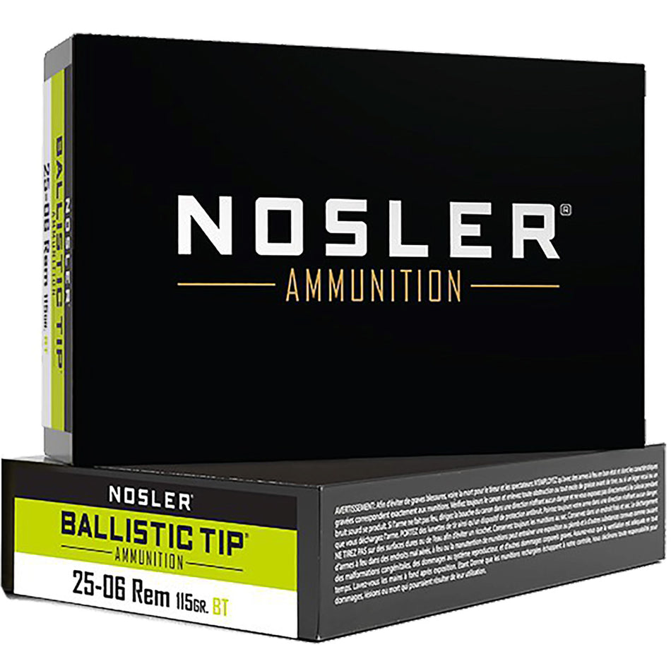 Nosler .25-06 Remington  Spitzer Ballistic Tip 115 Grain 20/Box
