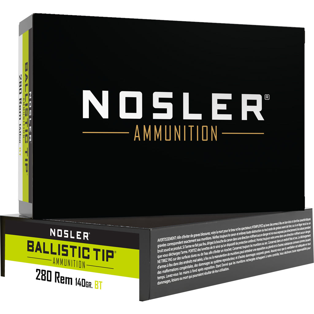 Nosler .280 Remington Hunting Spitzer Ballistic Tip 140 Grain 20/Box